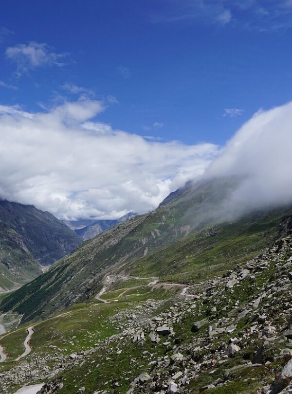 mountains, india, nature, himalayas, rothang, himachal pradesh